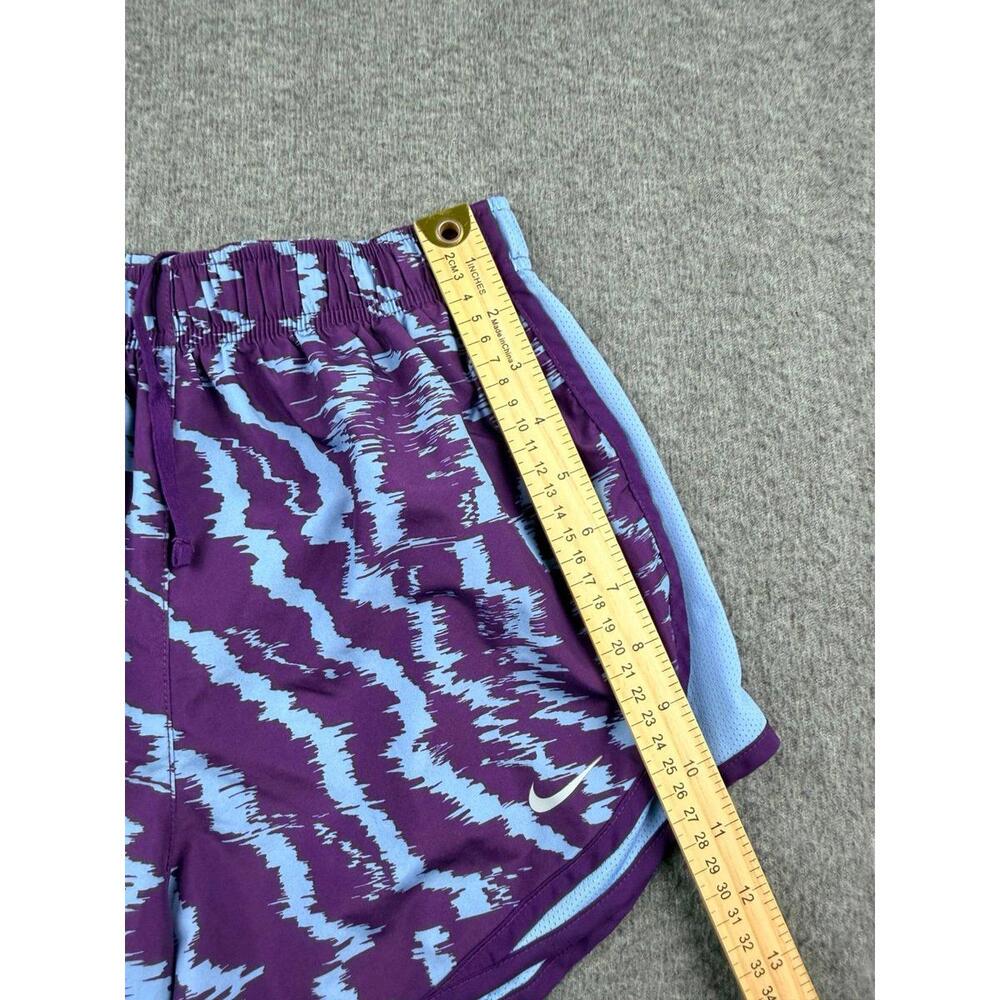 Nike Women's S Small Dri-FIT Tempo Running Shorts Purple Blue Print Lined‎ - Picture 7 of 10